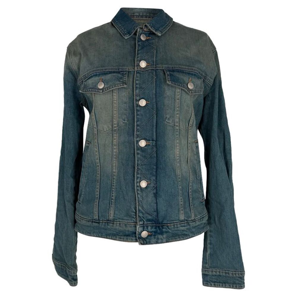 Zadig & Voltaire Graphic Print Denim Jacket in Blue Cotton
